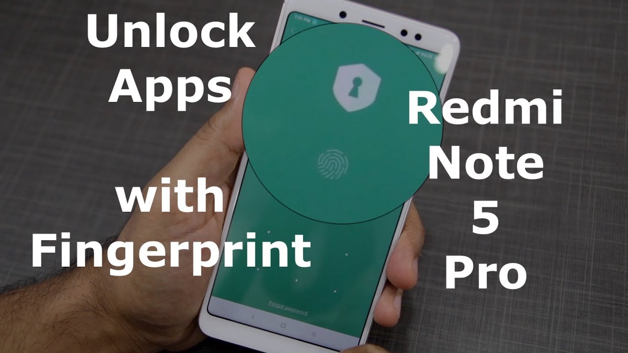 Redmi Note 5: Lock Unlock Apps using Fingerprint