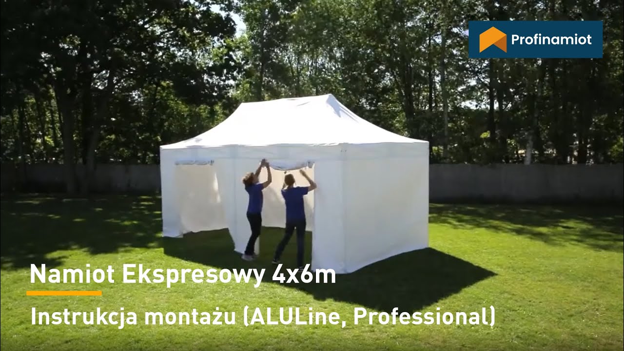 Namiot Ekspresowy – Montaż 3x6m ALULine Professional