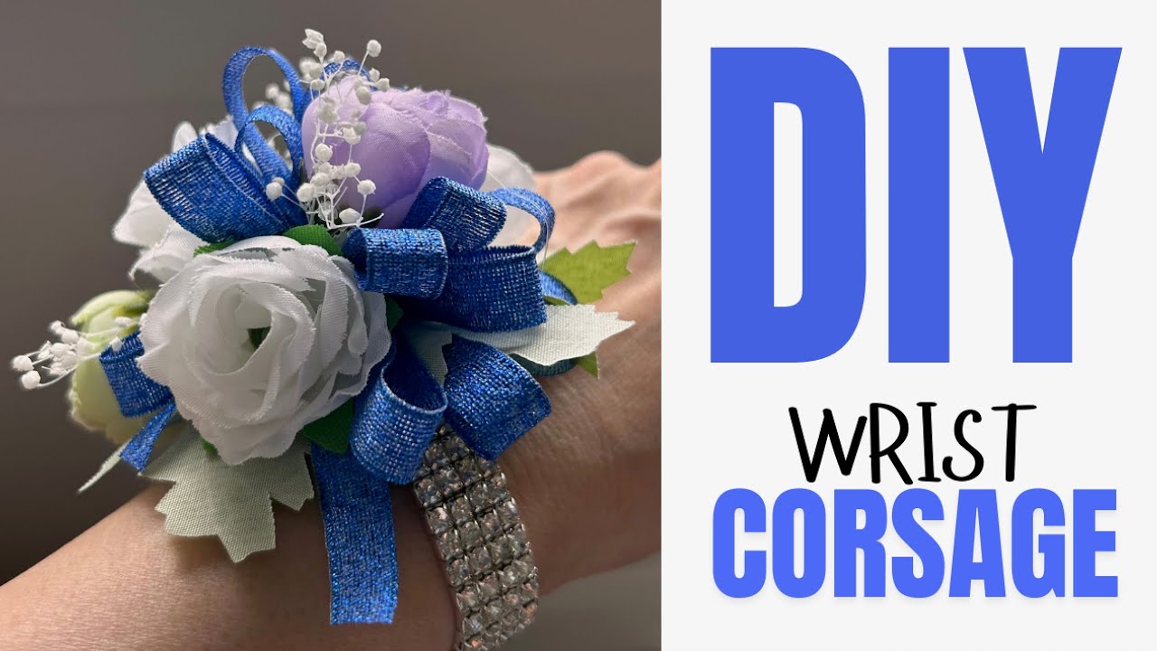 Easy Corsage Tutorial | Royal blue & White