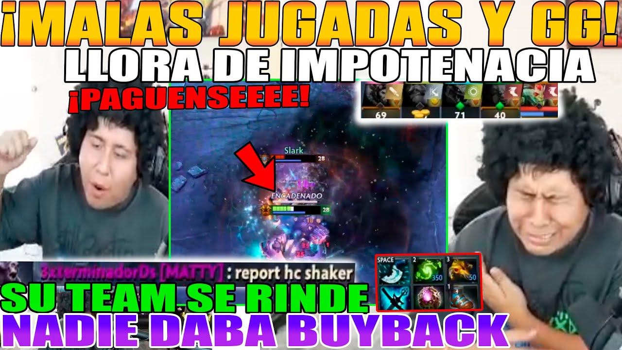 MALAS JUGADAS Y GG!! MACARIUS LLORA DE IMPOTENCIA. SU TEAM SE RINDE Y NO DAN BUYBACK  DOTA 2