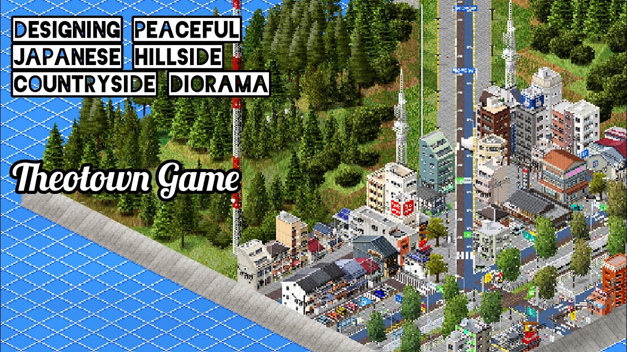 Designing Peaceful Japanese Hillside Countryside Diorama || TheoTown Game