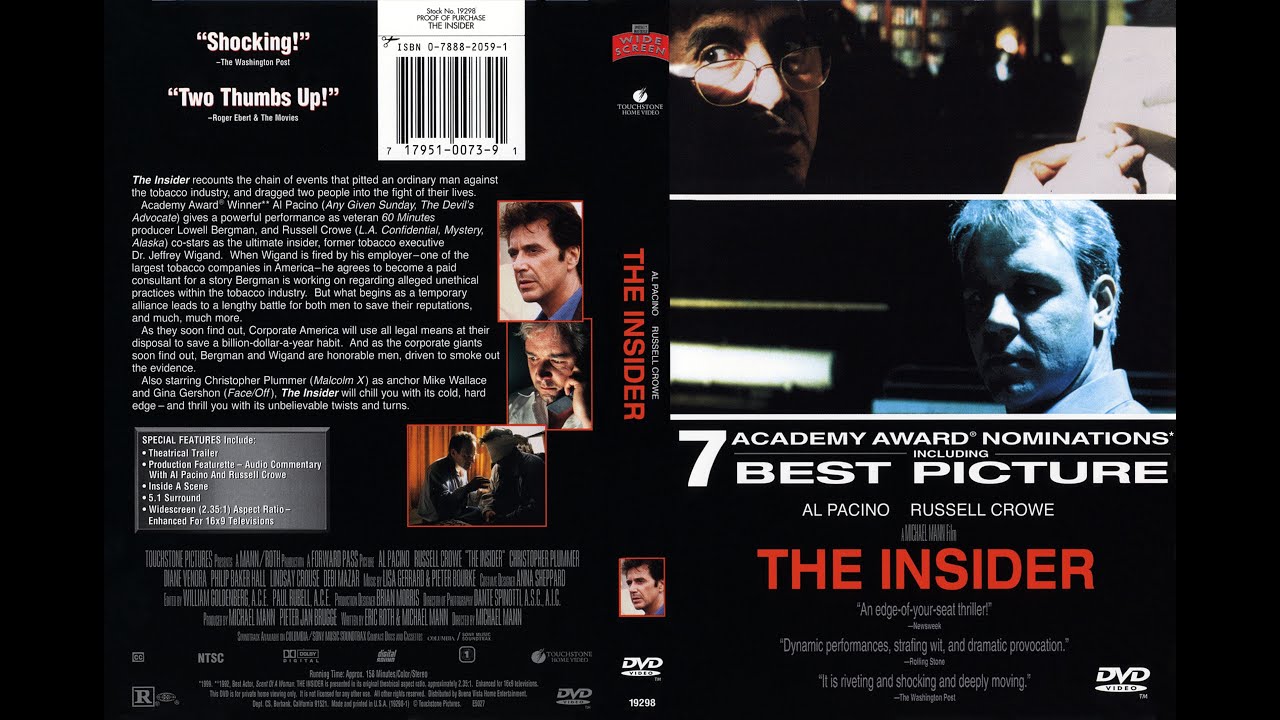 The Insider (1999) |  Russell Crowe, Al Pacino, Christopher Plummer