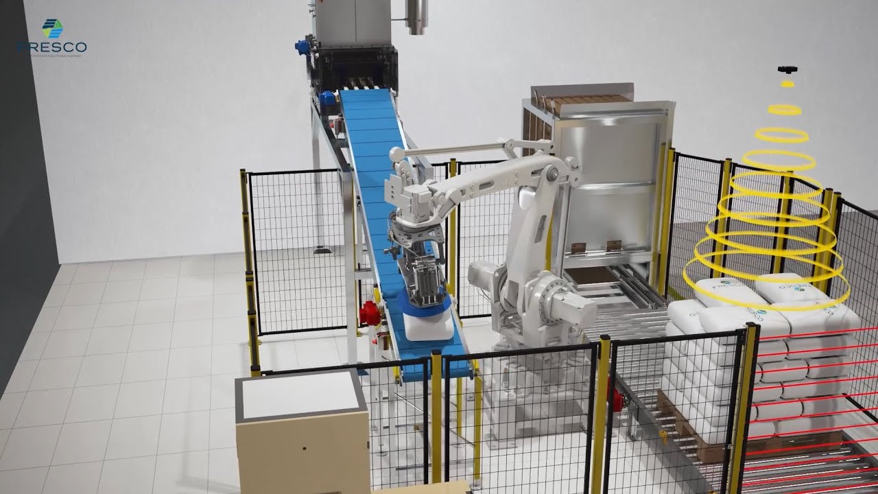 Fresco Robotic De-palletising & Automatic Bag Emptying system || Frescosystems|| Fresco NZ