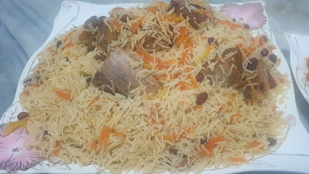 زغیر پلوِ اوزبکی🍚🥘🍖🧅🌿✨Afghanistan food recipes