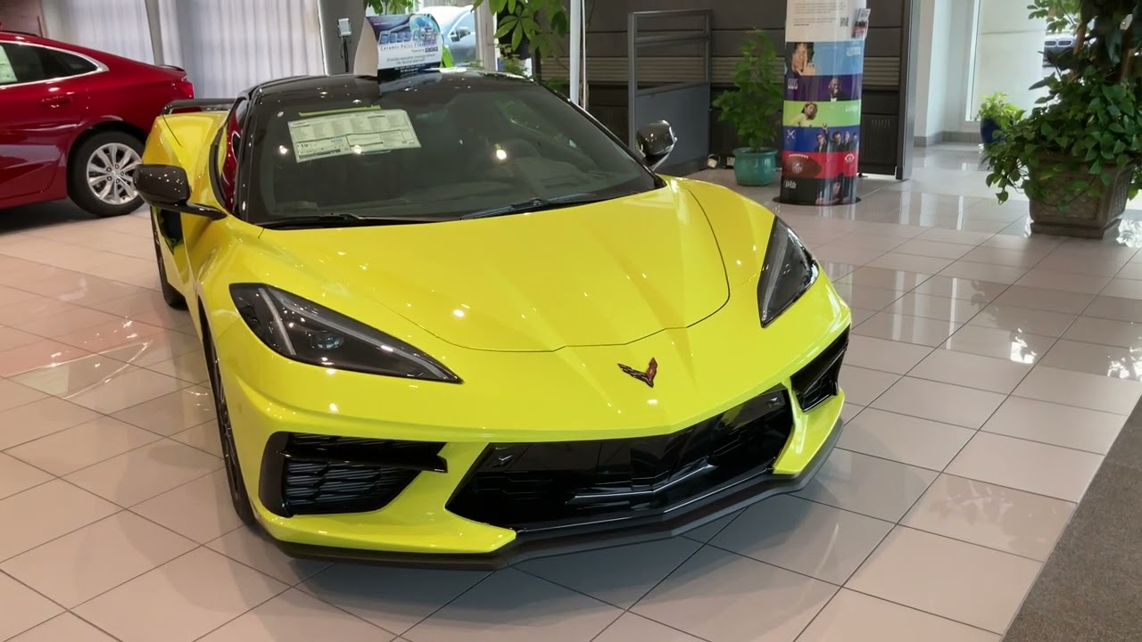 2023 Accelerate Yellow and Rapid Blue Corvettes at Bill Kay Chevrolet