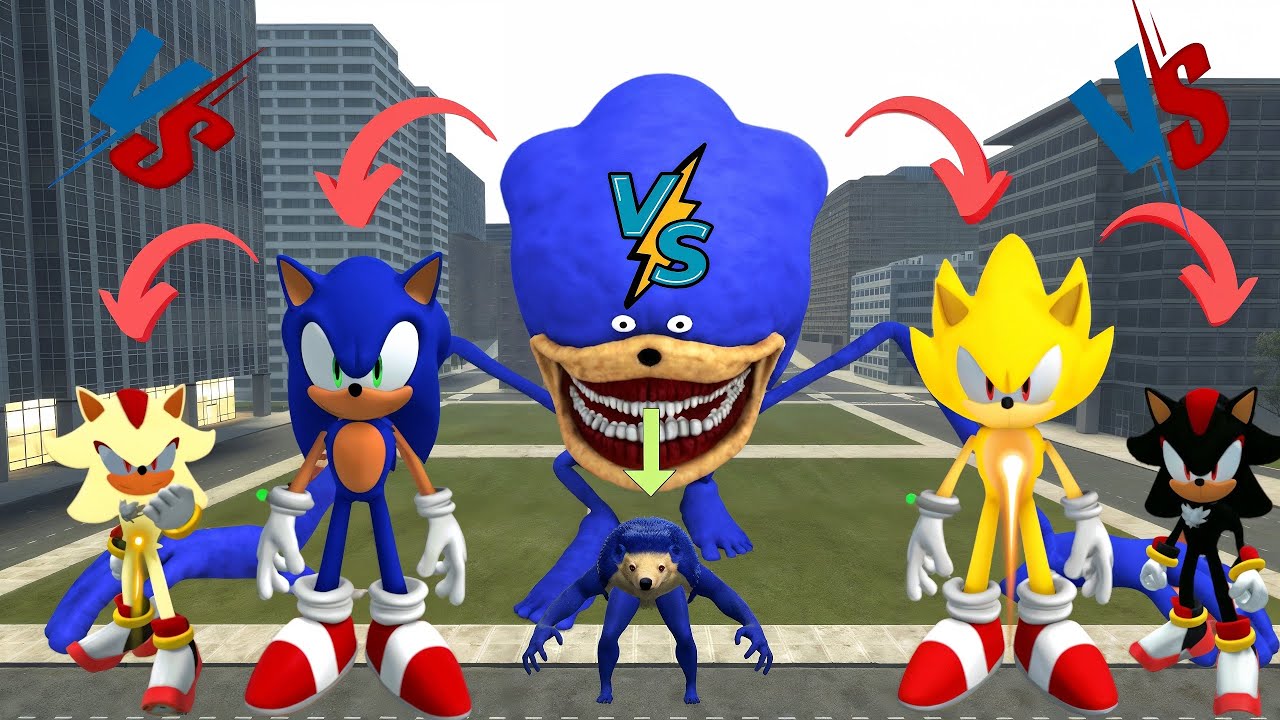 SIZE COMPARISON ALL SHIN SONIC TAPRS ROBIOX IN Garry's Mod!