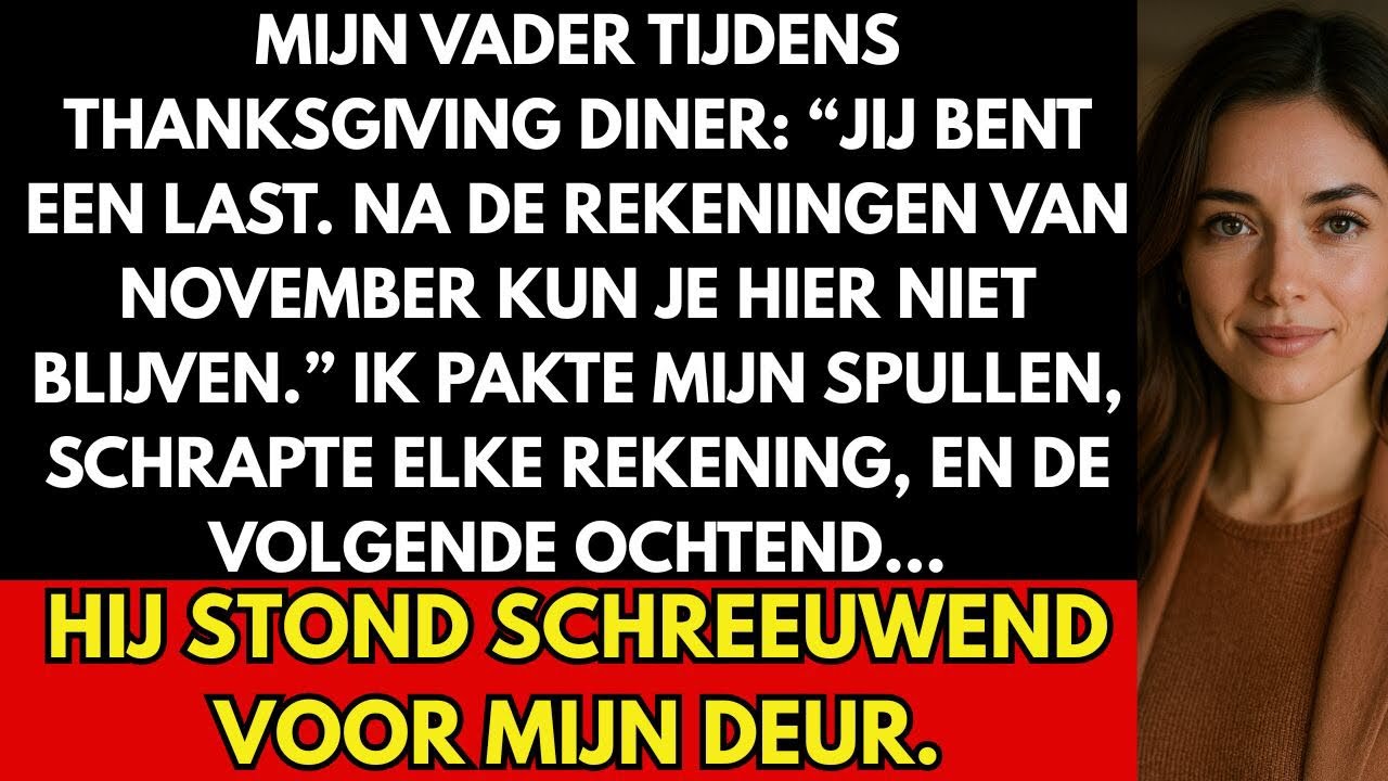 Tijdens het kerstdiner zei mijn vader: “Jij bent een last, je kunt hier niet blijven.” Ik vertrok.