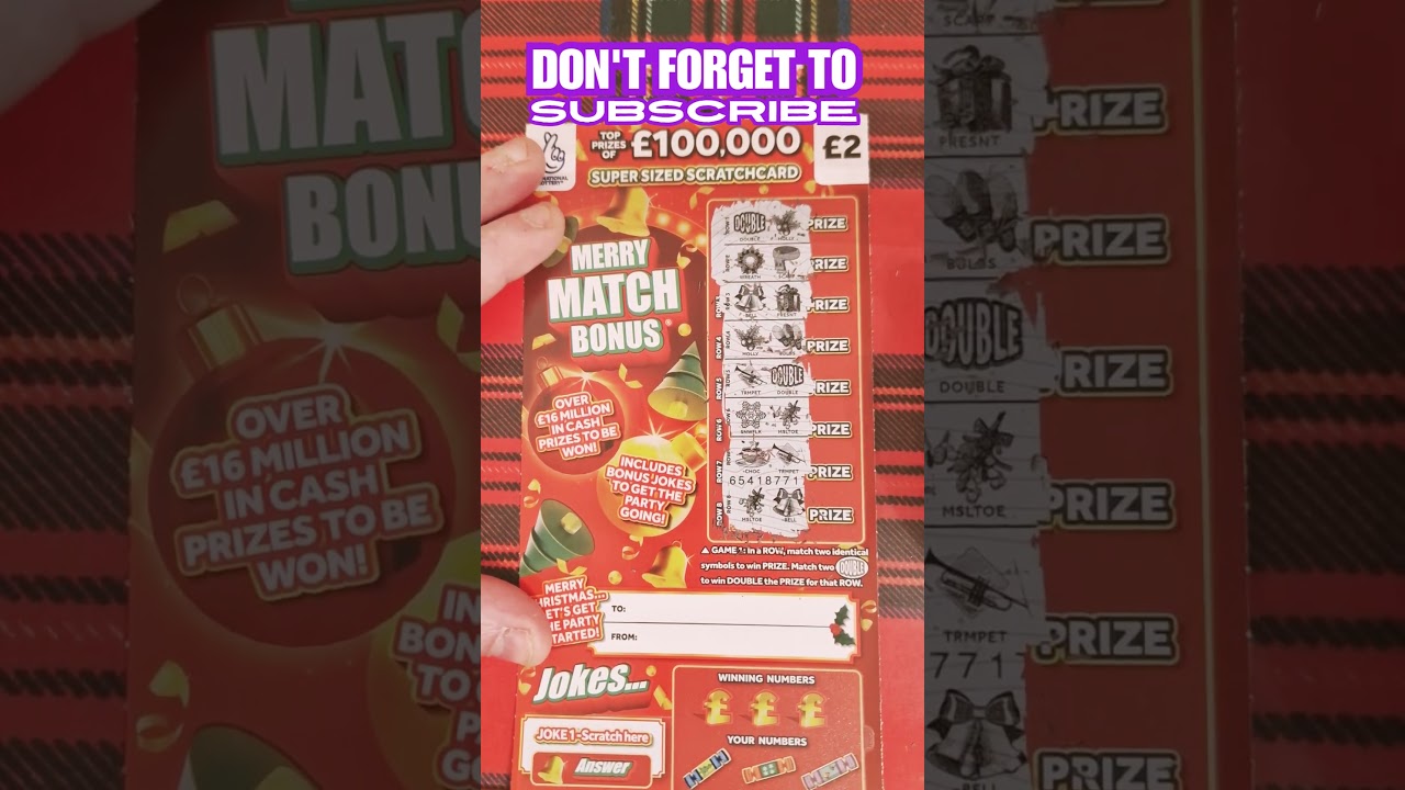 NEW £2 lottery scratch card  