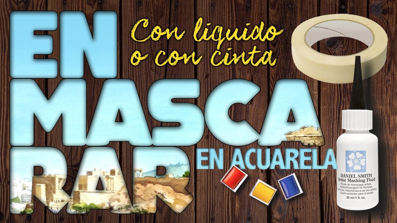 Enmascarar en acuarela, aprende c&oacute;mo. Learn how to mask in watercolor.