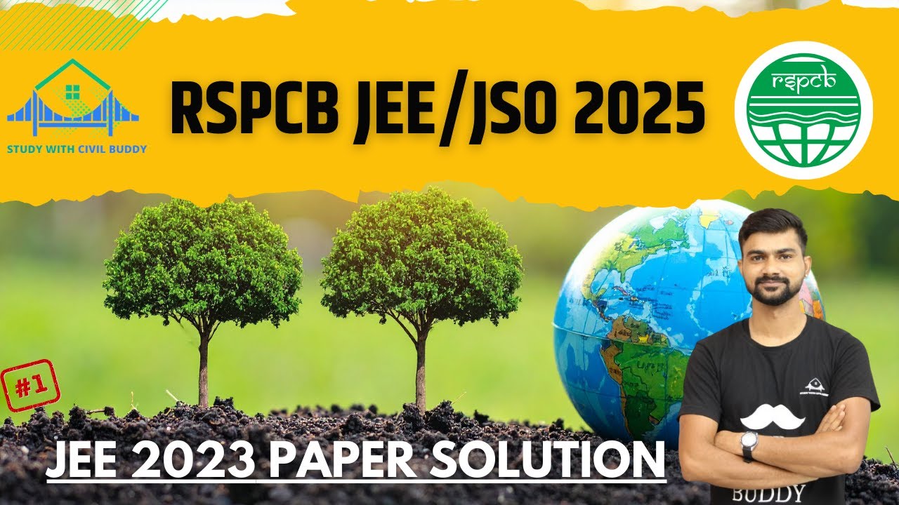 RSPCB JEE 2023 PAPER SOLUTION PART 1 JUNIOR ENVIRONMENTAL ENGINEER PREVIOUS YEAR PAPER SOLUTION