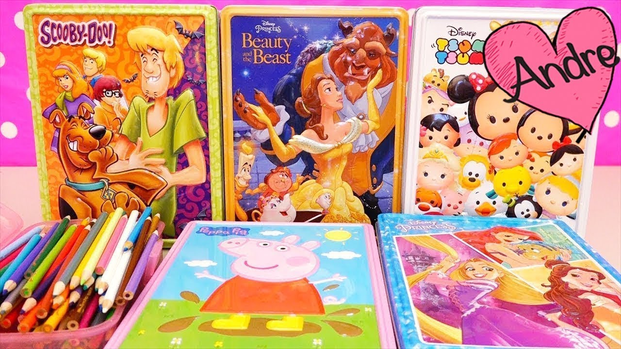 Dibujos para colorear para niñas y niños de Scooby Doo Bella y Bestia Peppa Pig | Juguetes con Andre
