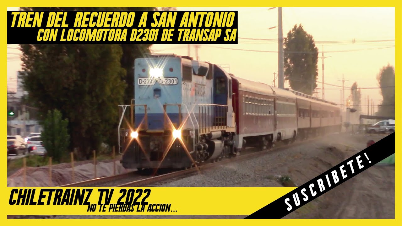 (CHILE) TREN DEL RECUERDO A SAN ANTONIO CON TRACCION DE TRANSAP S.A.