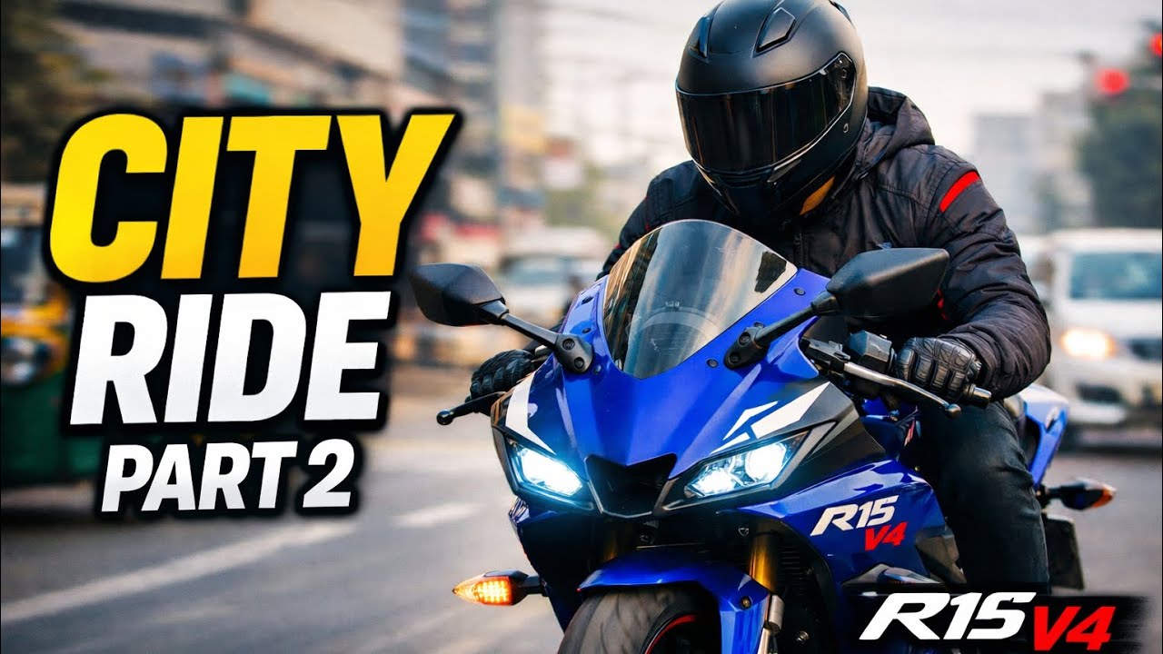 City Ride Motovlog Part 2 | Traffic Riding & Real Bike Sound | R15 V4 😎