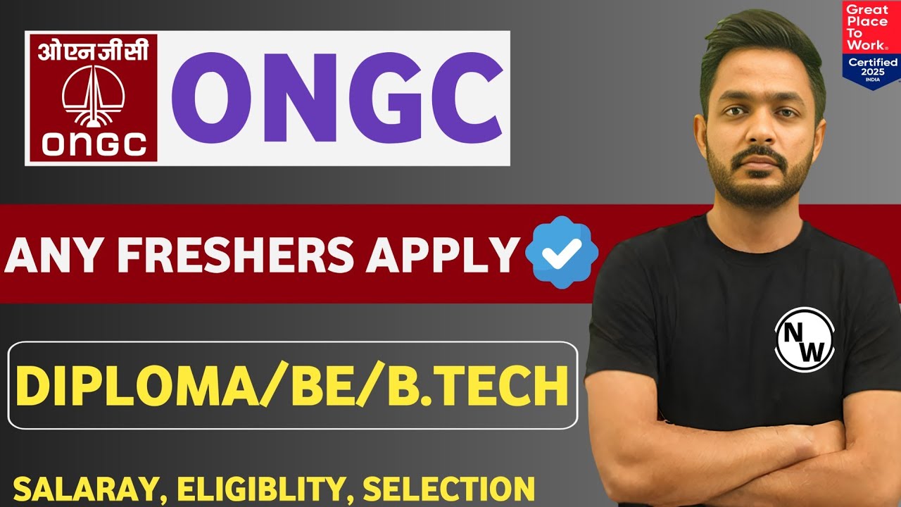 Ongc New Recruitment 2025 | Diploma/B.tech/BE | Freshers | Job Vacancy 2025 | Latest Jobs | Psu Jobs