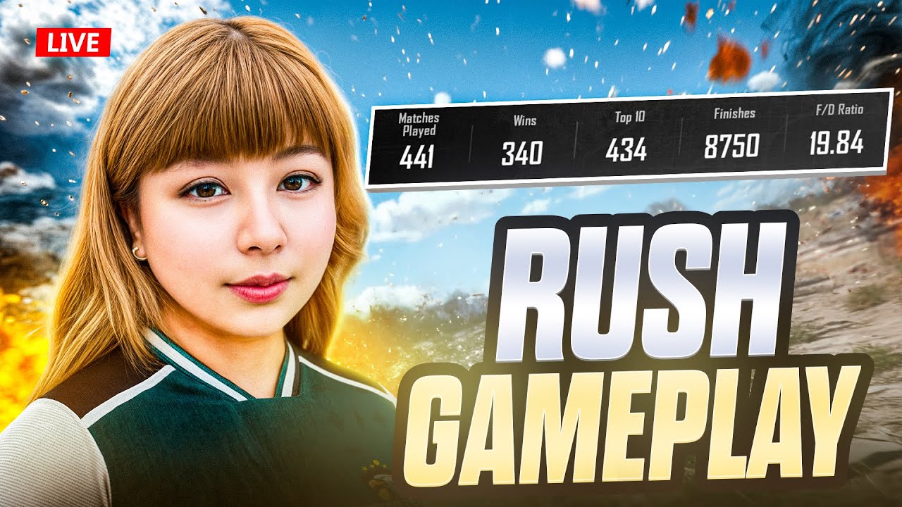 BGMI RUSH GIRL GAMER#bgmi #ytlivegaming #girlgamer #girlcaster #giveaway