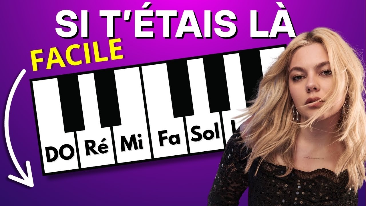 Louane – Si t’étais là | Piano Facile Synthesia (Tuto Débutant)