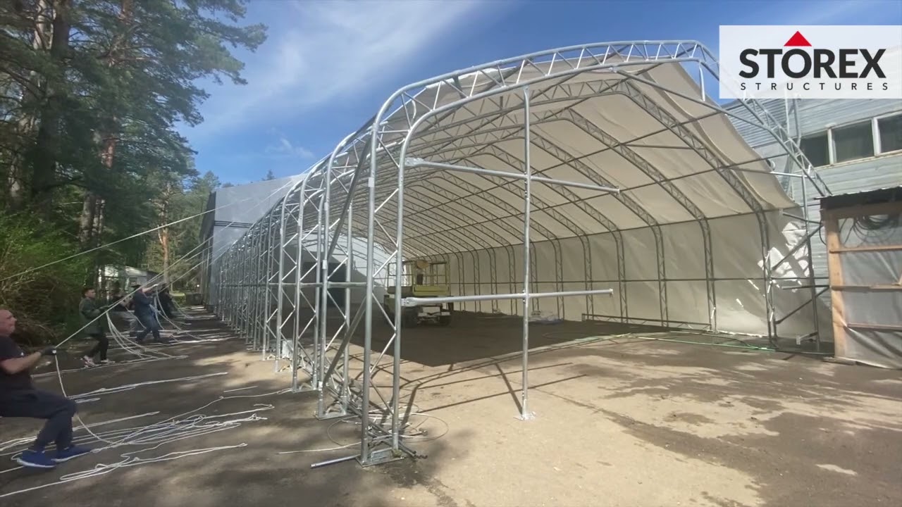 Attaching Tent Roof for Storage Tent  EURO 315 by STOREX