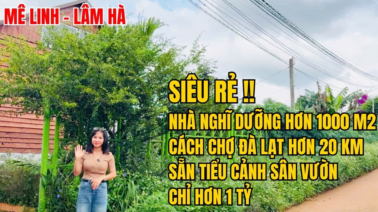 SIÊU RẺ !! NHÀ NGHĨ DƯỠNG HƠN 1000 M2 CÁCH CHỢ ĐÀ LẠT HƠN 20 KM CHỈ HƠN 1 TỶ.LH 0906770148