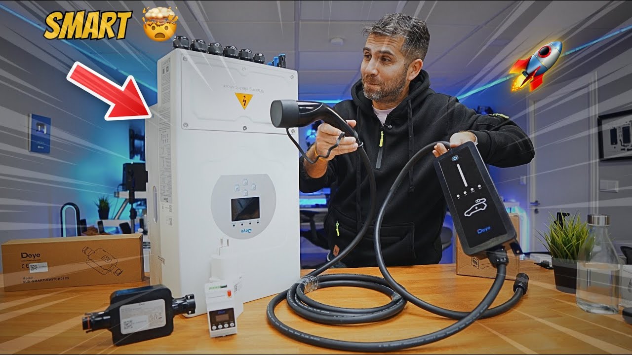 🚀 New SMART DEYE 6K Inverter 🔥 Solar Energy + Battery + Electric Car in One System 🌞🔌