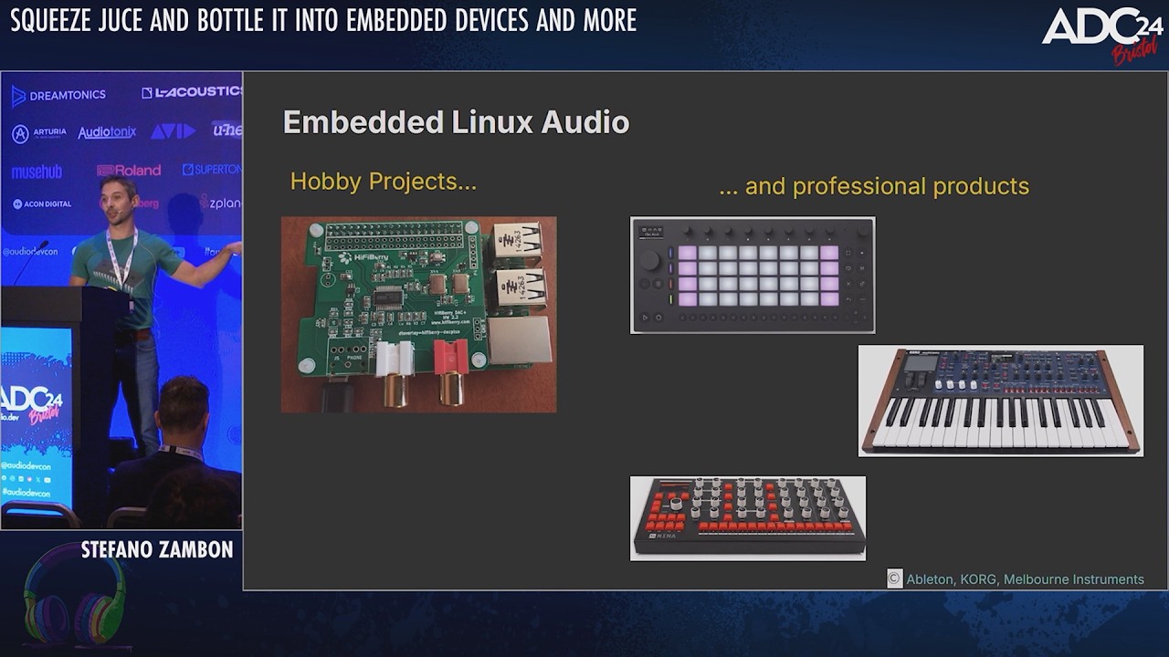 Squeeze C++ JUCE and Bottle It Into Linux Embedded Devices and More - Stefano Zambon - ADC 2024