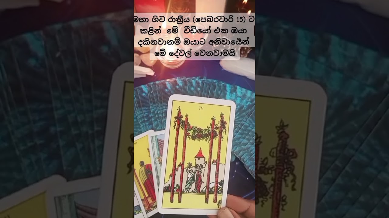 ඔයාමහාශිවරාත්‍රිට(පෙබරවාරි 15)ටකළින්දකීනම්මේදේවල් අනිවාර්යයෙන්වෙනවාමයි#tarrot #viral #fortuneteller#
