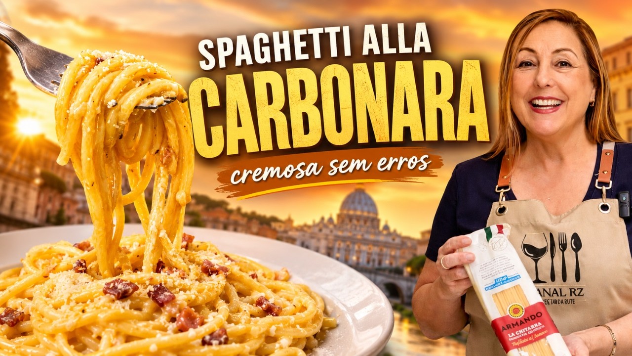 Carbonara Cremosa sem erros - O verdadeiro clássico italiano 🇮🇹