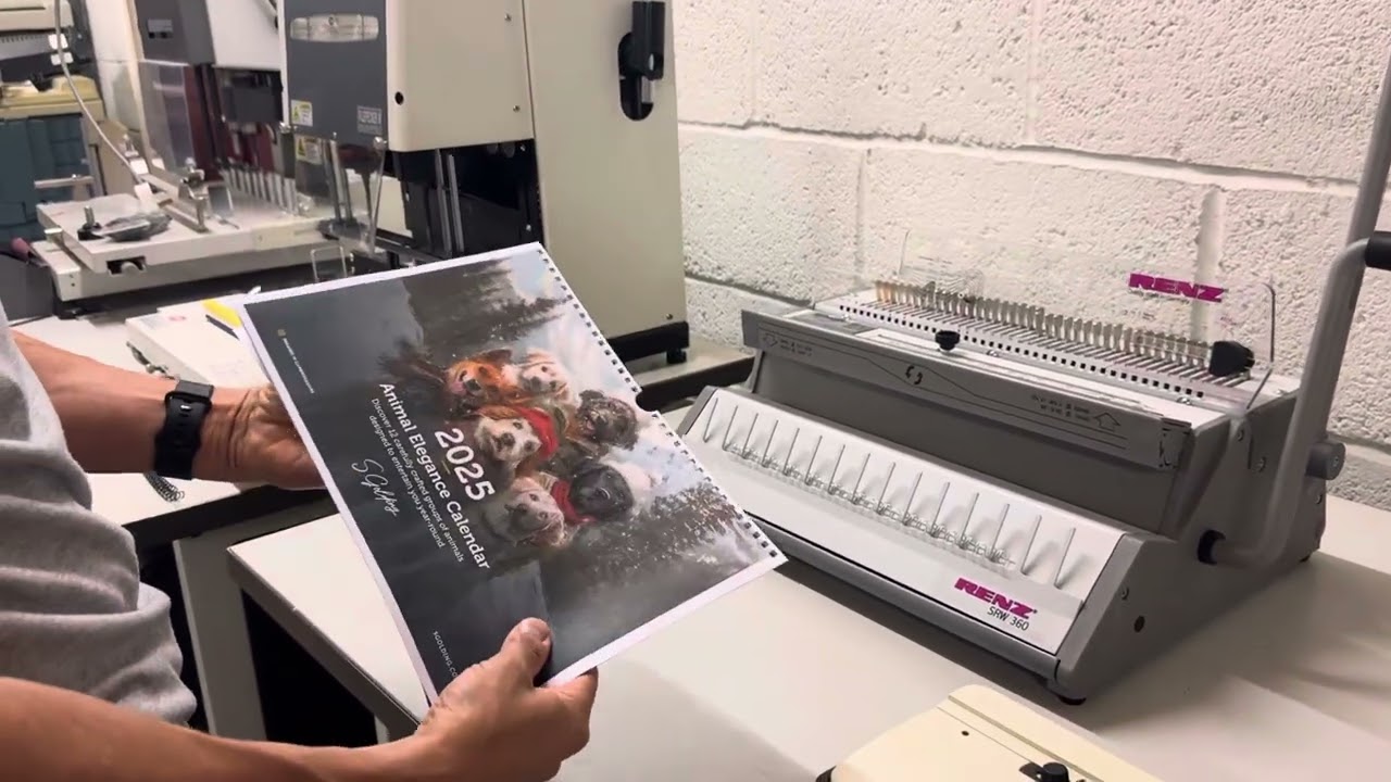How To Make Calendars - Using Renz SRW360 Wire Binder & Elmpro P-Cal Calendar Punch