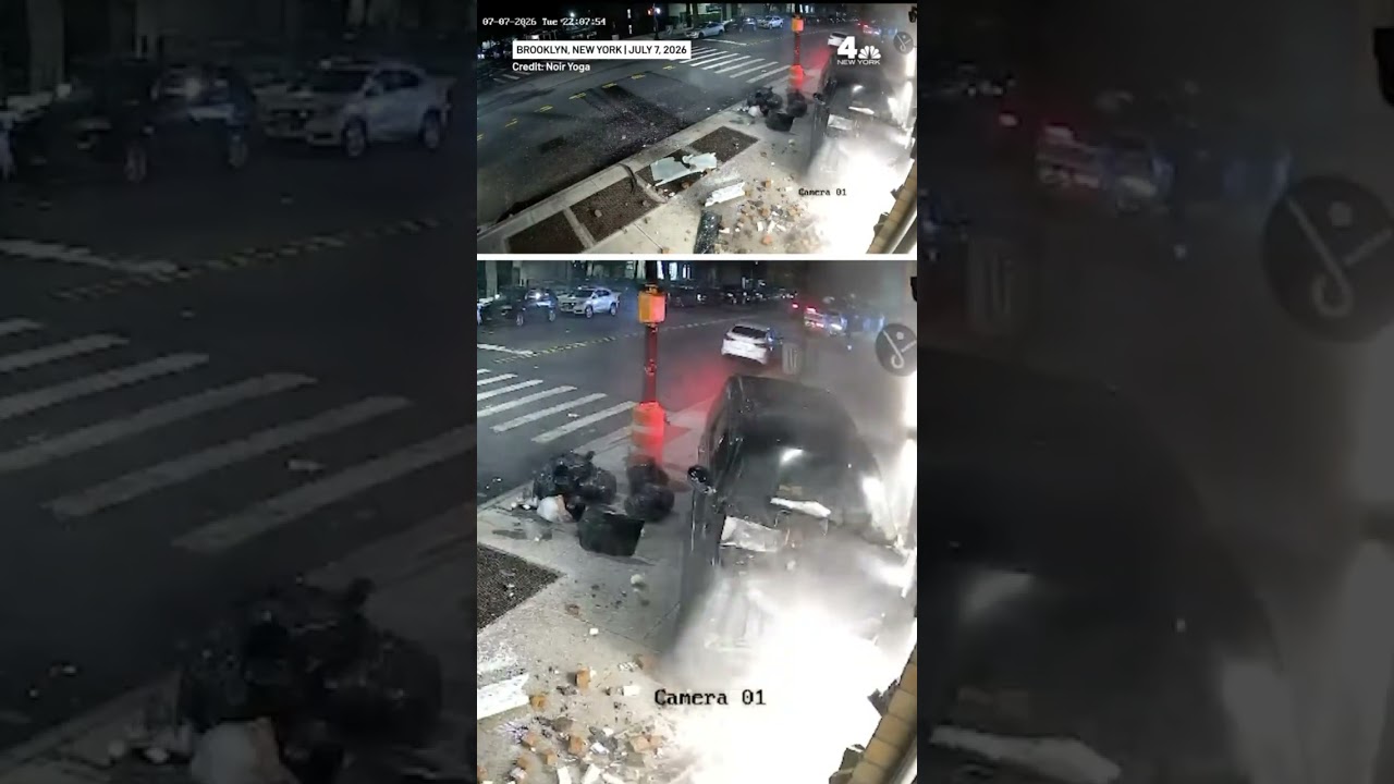 Drivers charged after cars slam into NYC building and a pedestrian in Brooklyn