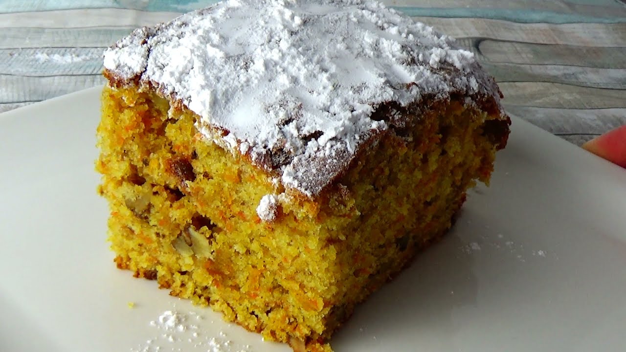 Рецепт Очень Вкусного кекса БЕЗ МИКСЕРА за 5 МИНУТ !   - Vegan Carrot Cake!