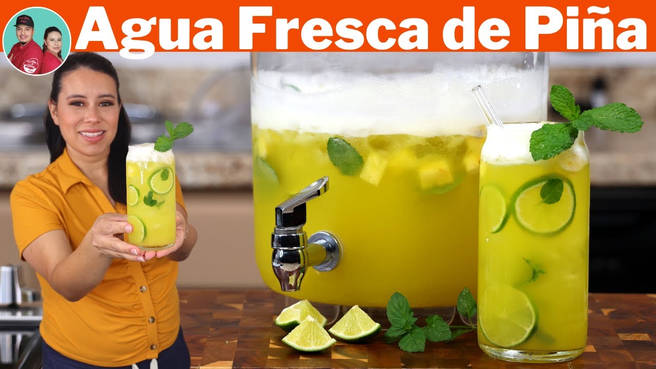 ¡Todos te Pedirán la RECETA! - AGUA DE PIÑA super RICA y REFRESCANTE que puedes Hacer en Casa |