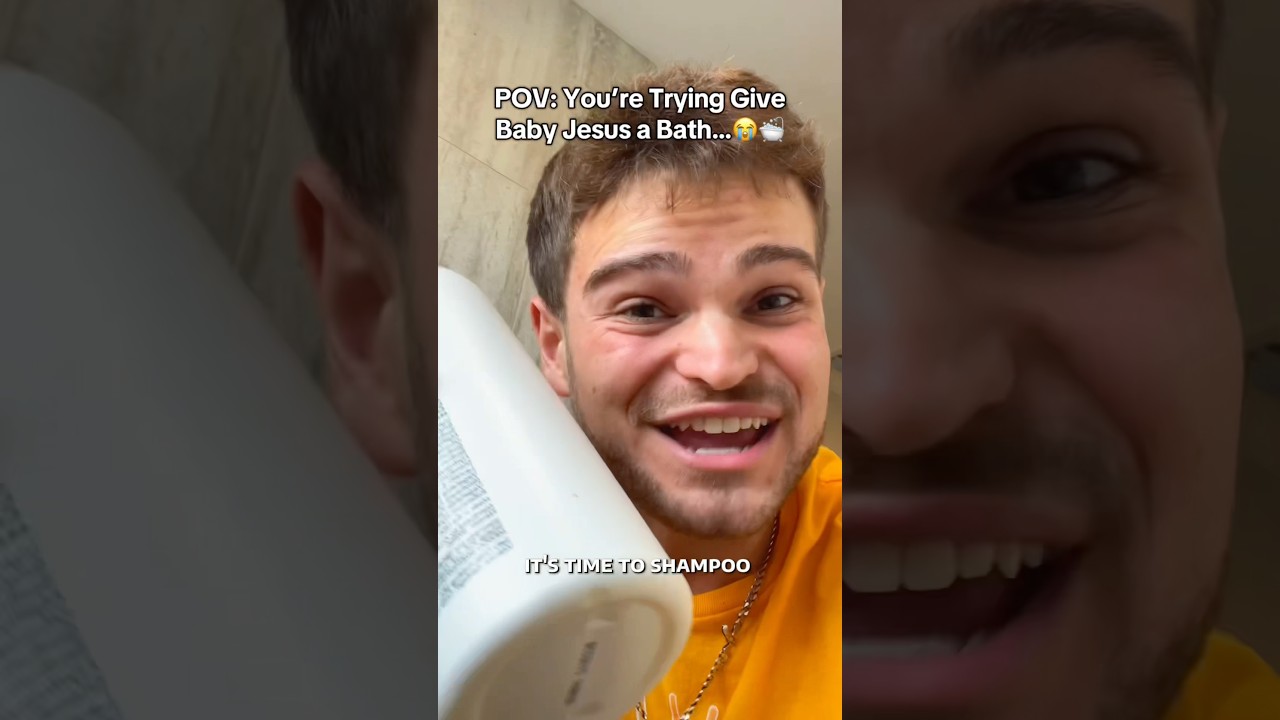 POV: Пытаюсь искупать младенца Иисуса…🤣✝️🛁 