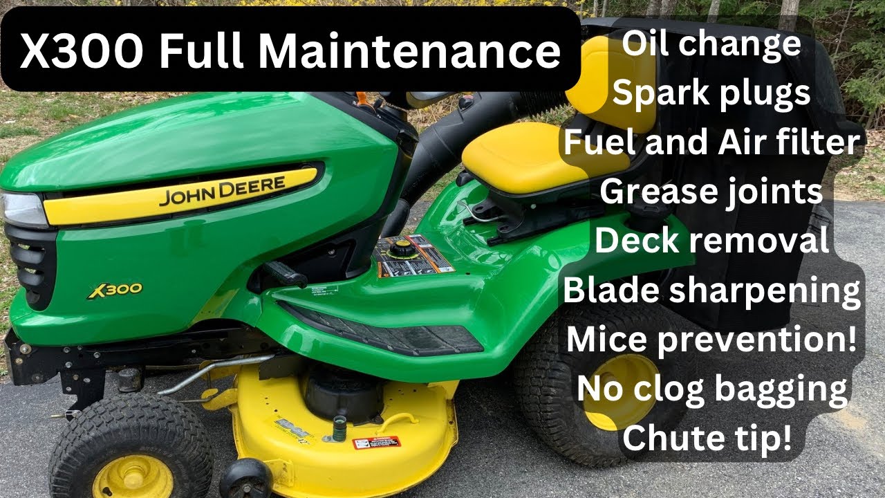Полное техническое обслуживание John Deere X300 с комплектом для технического обслуживания LG265 ...