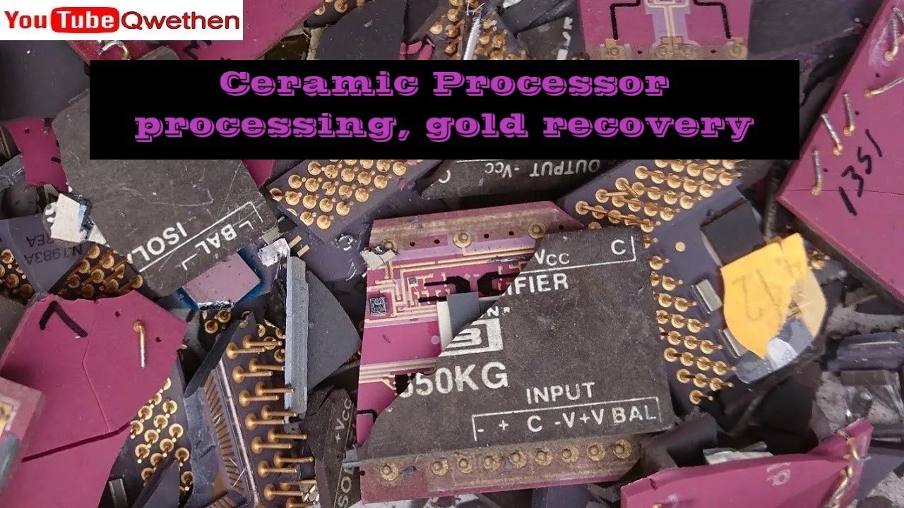 Gold recovery from CPU Processor / Ceramic Processor CPU gold recovery with Aqua Regia