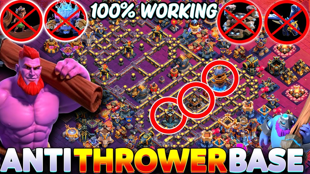 ANTI THROWER TH18 INSANE BASE LINK | AFTER UPDATE TH18 BEST WAR BASE & CWL BASE WITH COPY LINK