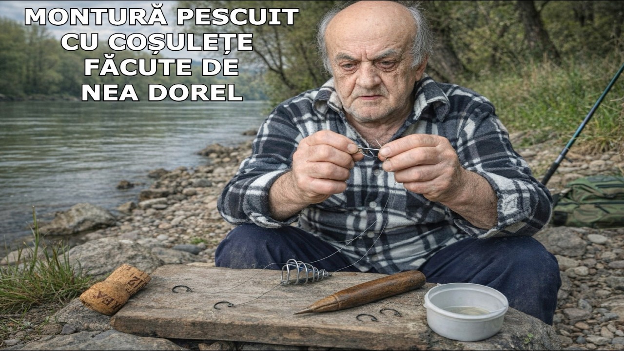 Cum ÎȘI face NEA DOREL SINGUR COȘULEȚE + MONTURA Pescuit cu 2 Cârlige Pt. Pescuit Pe MURES și DUNARE