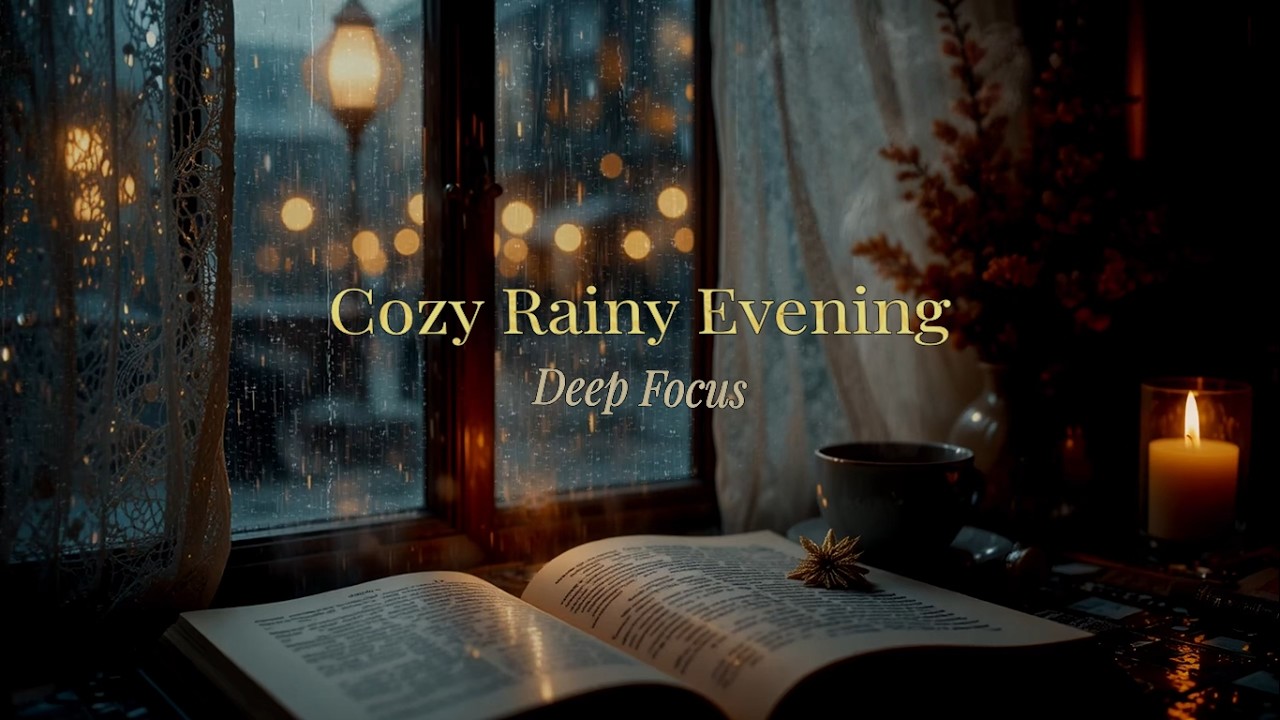 Rainy Window Reading Atmosphere 🌧️ | Calm Study, Deep Focus & Relaxing Rain