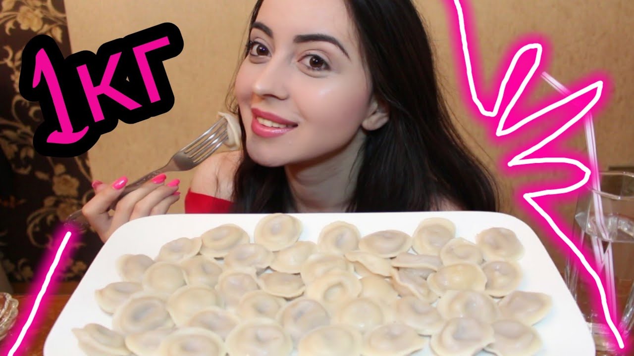 1КГ ПЕЛЬМЕНИЙ ЗА РАЗ / MUKBANG / ASMR #AykaEmilly