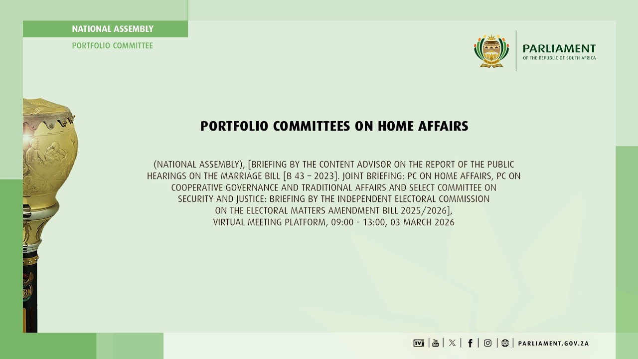 Portfolio Committees on Home Affairs, 3 March 2026