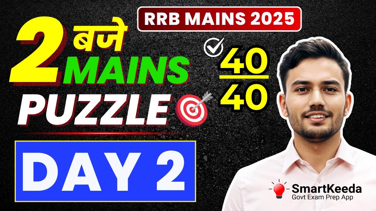 Mains High-Level Puzzle Series for All Bank Exams | Reasoning by Nagesh Sir | Day 2 #bankexams #rrb