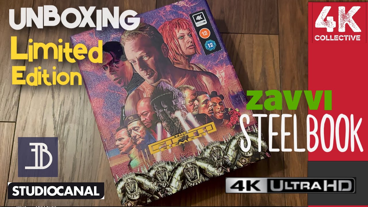 The Fifth Element Limited edition (1000) of 4K UltraHD Blu-ray Zavvi Steelbook set unboxing