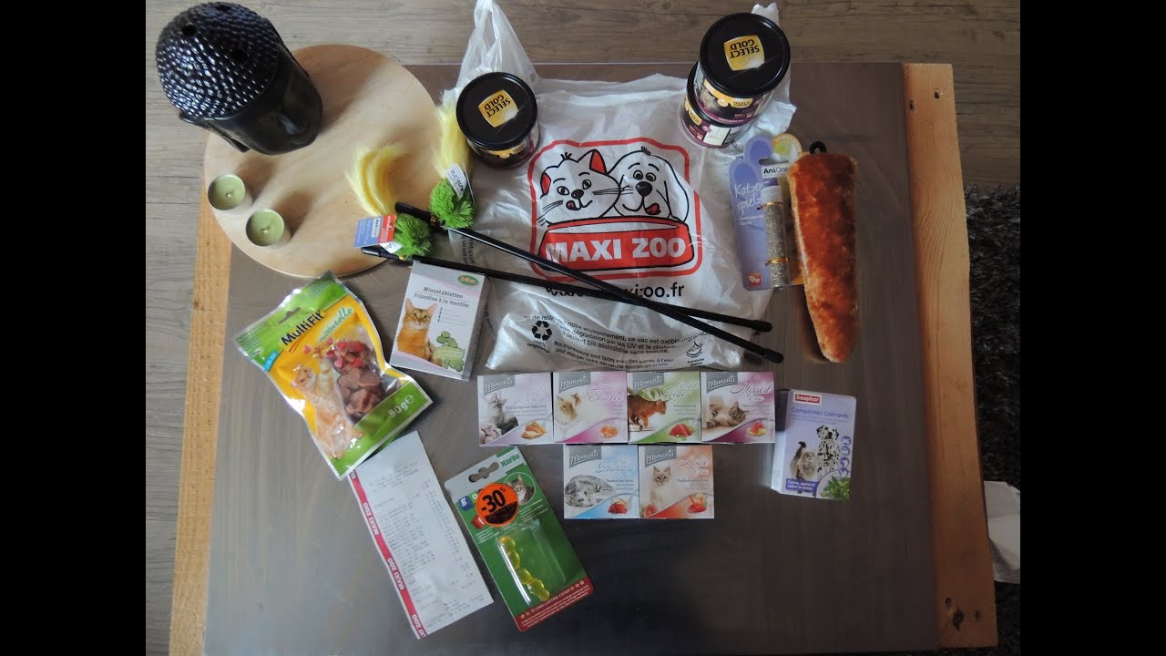 PETIT HAUL MAXIZOO PROMO DEBUT MARS CHAT MES ACHATS ET COUP DE COEUR