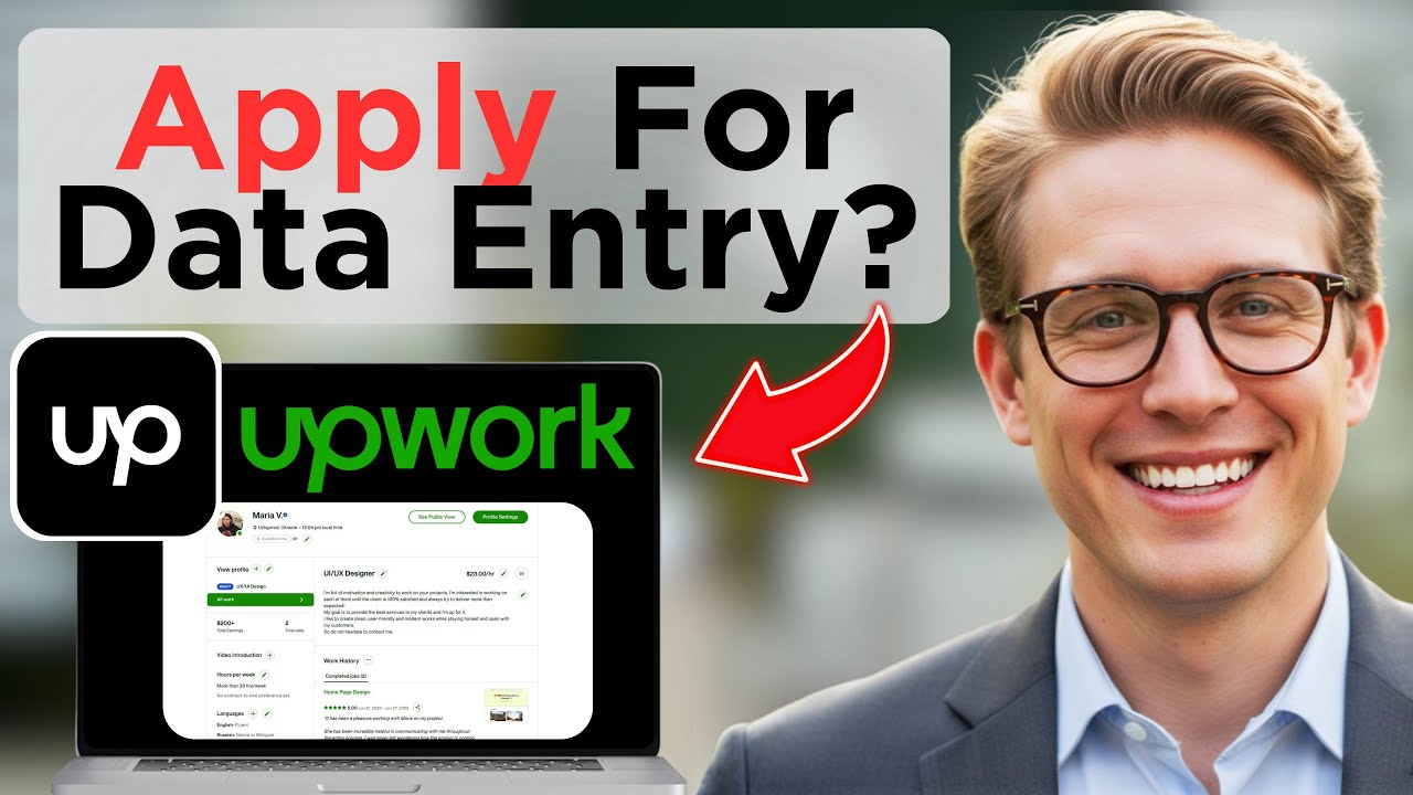 Как подать заявку на работу по вводу данных на Upwork (простое руководство)