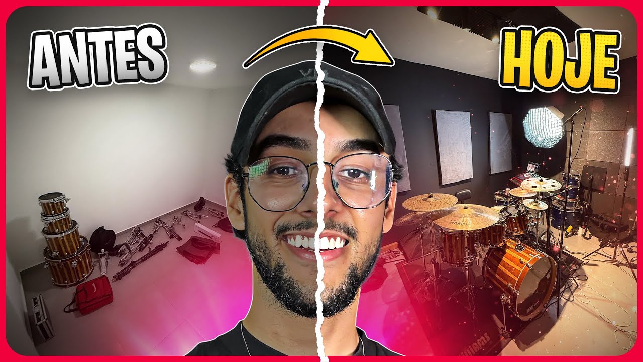 MEU NOVO ESTÚDIO DE BATERIA 🥁 | Renan Augusto