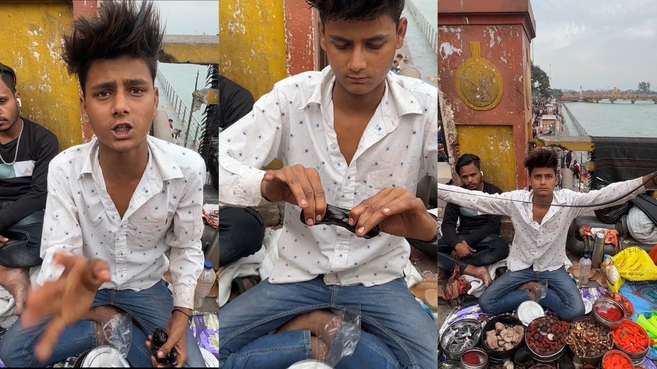 Young Boy Expert seller in Haridwar selling Shilajit, Kesar, Rudraksh and ... 😱😱