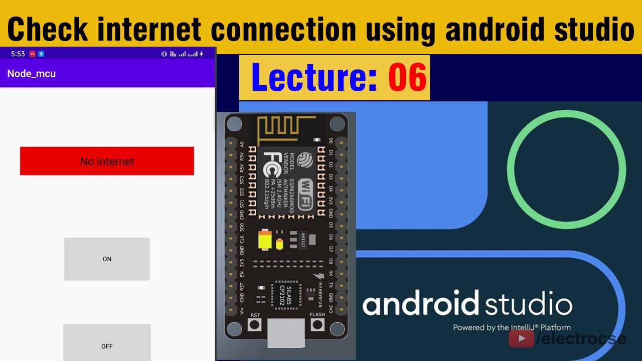 6.Check internet connection using android studio |ElectroCSE