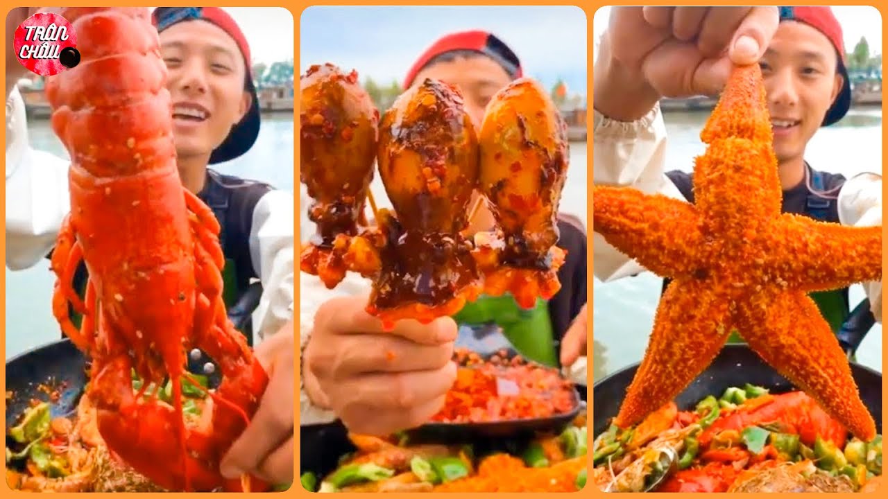 🌶️🔥 Ăn Hải Sản SI&Ecirc;U CAY Tại Thuyền C&ugrave;ng Ngư D&acirc;n Trung Quốc |  ASMR SPICY SEAFOOD MUKBANG 🐙🦑 p1