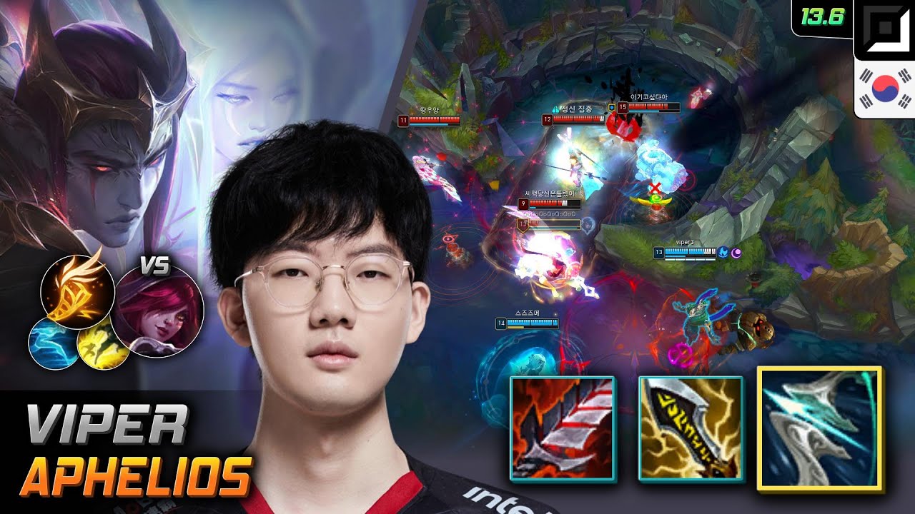 Viper Adc Aphelios Build Galeforce Fleet Footwork - Viper Aphelios Match Highlight - LOL KR 13.6