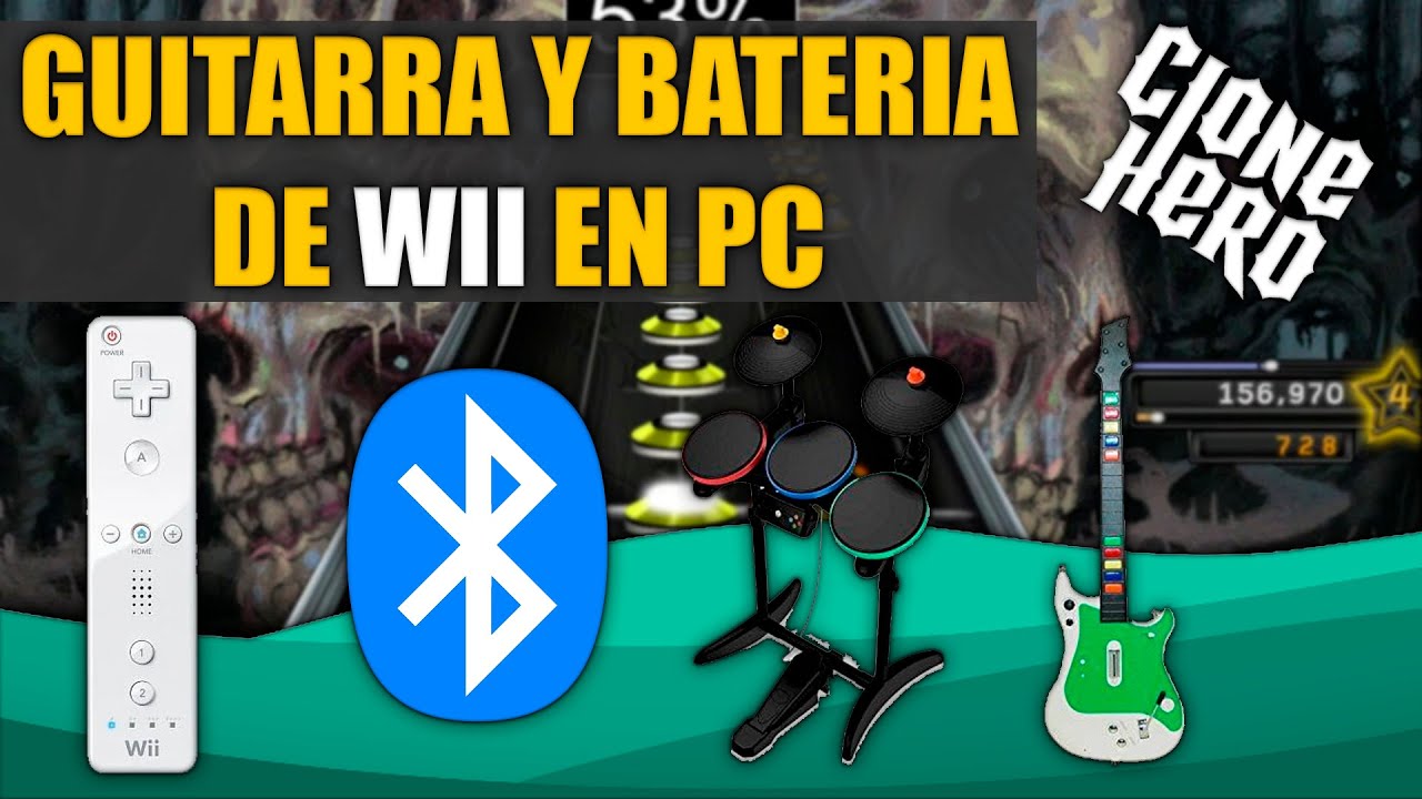 Como Conectar La Batería y Guitarra de Wii en Clone Hero - Conectar Wiimote Windows  ENERO 2025