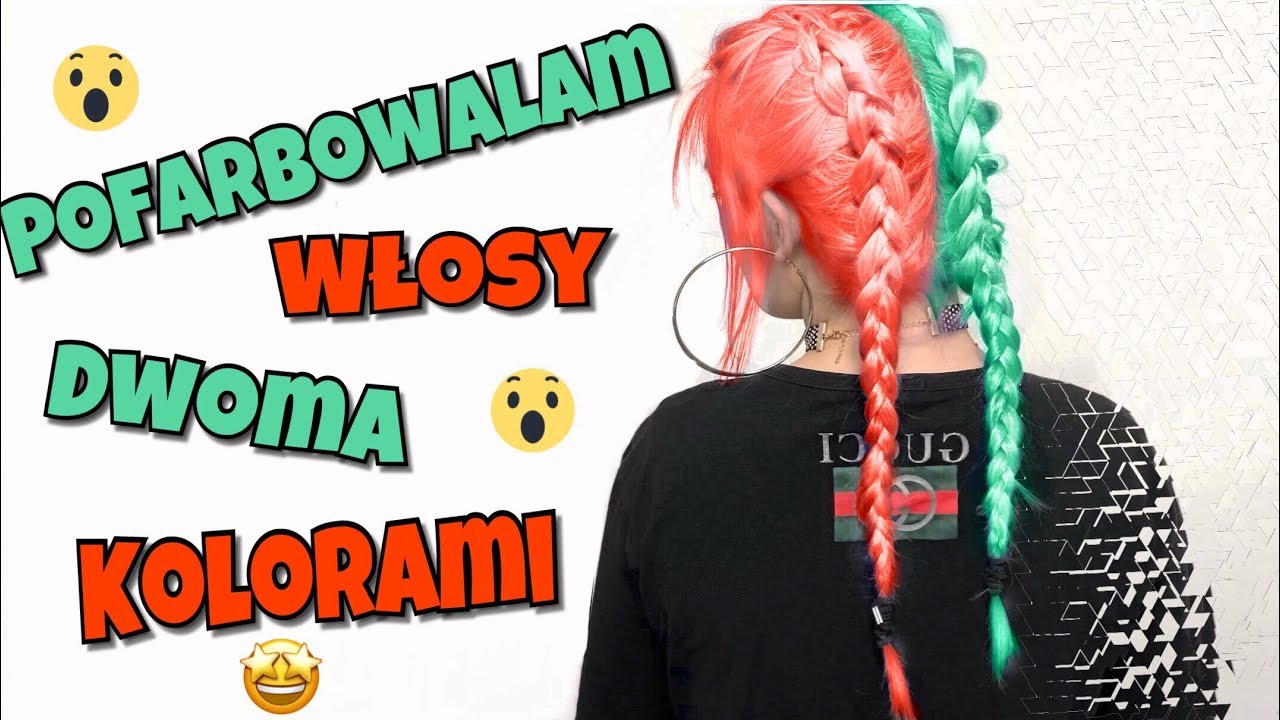 FARBUJĘ WŁOSY NA DWA KOLORY | KOLOROWE WŁOSY W DOMU | Loreal Colorista #washout | Split Hair Dye