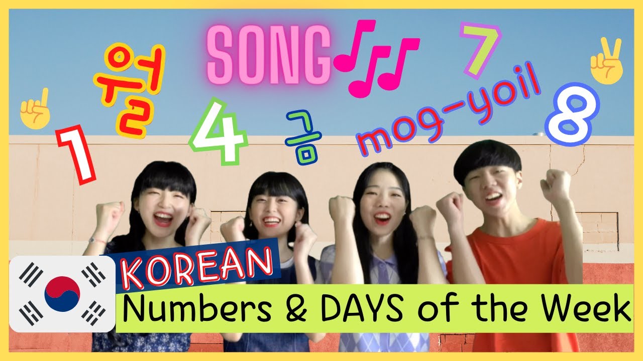 Learning Korean language for beginner | Number and day of the weeks (w/funny song) (ENG SUB)